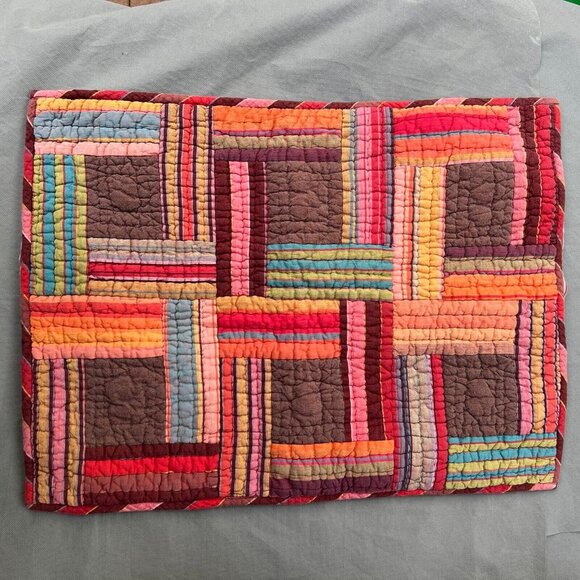 The Company Store Set Of 2 Patchwork Multicolored Cabin Rustic Pillow Shams - Picture 2 of 6